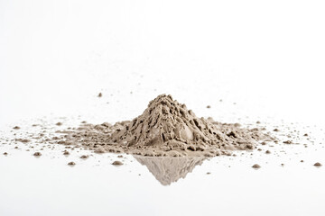 Wall Mural - mud pile on white background