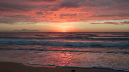 Canvas Print - sunset at the beach