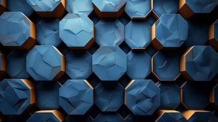 Wall Mural - The hexagons pattern is an abstract geometric background with simple hexagonal elements. It is ideal for medical, science, or technology designs.