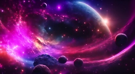 Wall Mural - space galaxy background abstract cosmic explosion of colors