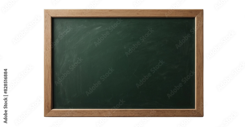 empty green chalkboard with wooden frame. blank blackboard png isolated ...