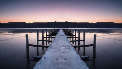 Canvas Print - sunrise on the lake