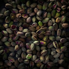 Sticker - pistachios full background in top view
