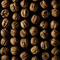 Sticker - walnuts full background, top view
