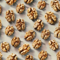Wall Mural - walnuts full background, top view
