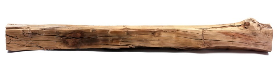 Wall Mural - wooden log isolated on a white background 
