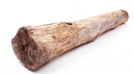 Wall Mural - wooden log isolated on a white background 
