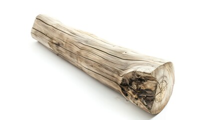 Wall Mural - wooden log isolated on a white background 
