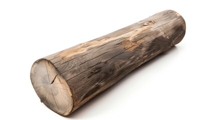 Wall Mural - wooden log isolated on a white background 
