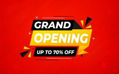 Wall Mural - Grand opening sale banner. Grand opening sale banner template for social media, website, business, marketing, and advertising. Grand opening abstract vector design Illustration.