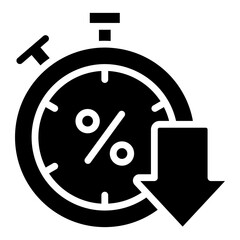 Sticker - Perfect design icon of discount time

