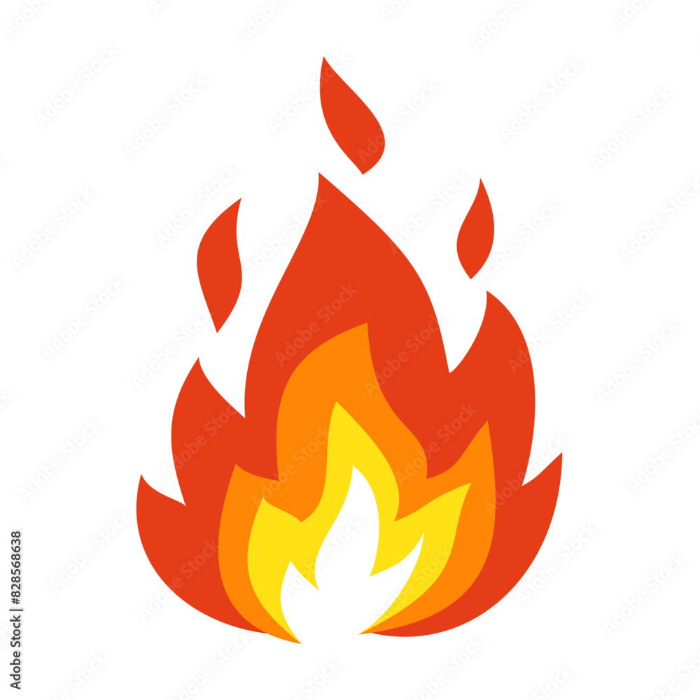 Fire Symbol Ruit vector illustration and fire symbol. red isolated on white background ...