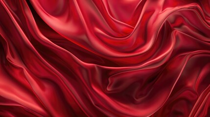 Wall Mural - Detailed view of a red fabric, suitable for textile backgrounds