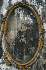 Wall Mural - A round window on a wall, suitable for architectural projects