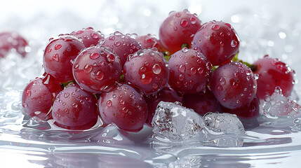 Canvas Print - red currant in snow