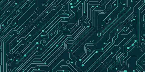 green tones circuit board background