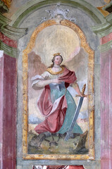 Wall Mural - Altar of Saint Catherine of Alexandria  in the Church of All Saints in Sesvete, Croatia