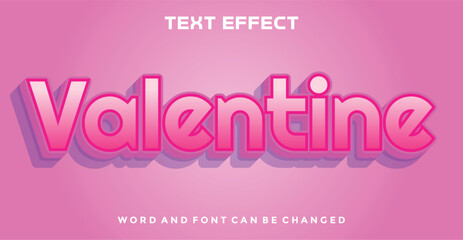 Wall Mural - Valentine editable text effect