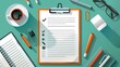 © ngstock - Picture a flat design of a project scope change request form