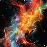 Fototapeta  - Cosmic Tapestry: A Nebula's Dance of Creation and Destruction