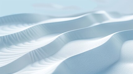 Wall Mural - A light blue gradient background with undulating sand dunes in a minimalist style.