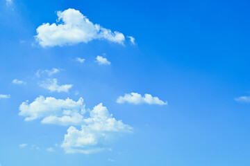 Wall Mural - clear blue sky with white cloud, good weather in the morning have a nice day