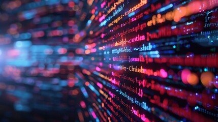 Programming code, technology background of software developer and Computer script