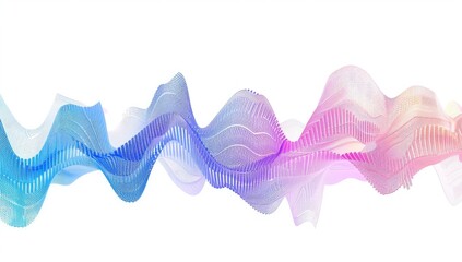 Wall Mural - Abstract Waveform in Gradient Colors