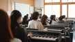 © Moon Guy - Teenage Students Studying Electronic Keyboard In Music Class