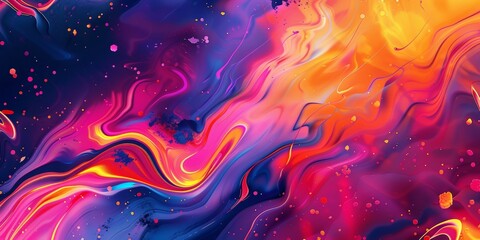 Wall Mural - Abstract cloud of colors, mix of pink and purple