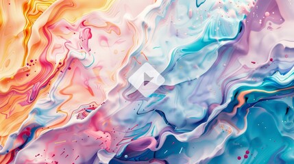 Wall Mural - Abstract cloud of colors, mix of pink and purple