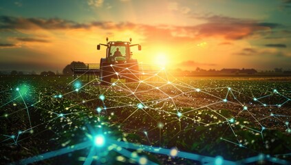 farming in the digital age: advanced tractor technology enhances precision and efficiency on a futur