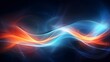 © Studicon - Two intertwined red and blue flames background. Digital art illustration. Generative AI.