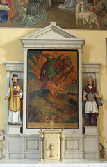 Altar of Saint Elijah in the Church of the Assumption of the Virgin Mary in Novigrad na Dobri, Croatia