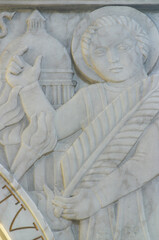 Wall Mural - Saint Marko Krizin, relief on the main altar in Saint Blaise church in Zagreb, Croatia