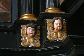 Angels, statue in the church of Saint Catherine of Alexandria in Zagreb, Croatia