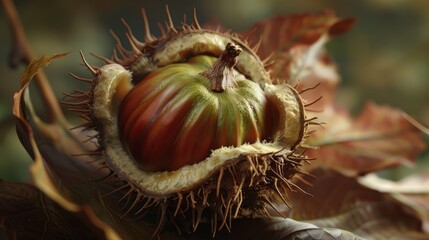 Canvas Print - Edible Nut of a Chestnut Tree