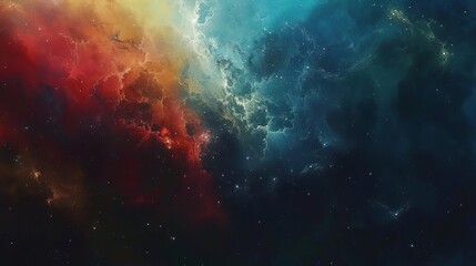 Wall Mural - abstract colorful space background cosmic nebula digital painting