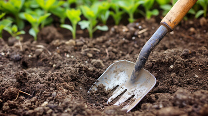 Gardening (small shovel close-up)