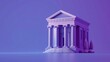 © Tackey - A digitally rendered image of a neoclassical building with columns and a pediment, depicted in shades of purple and blue.