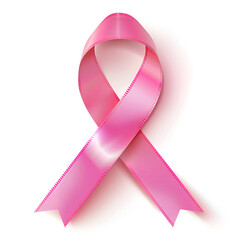 pink ribbon isolated on white