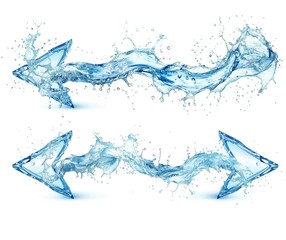 Wall Mural - water splash arrow