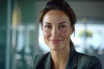 Portrait of smiling modern business woman in office