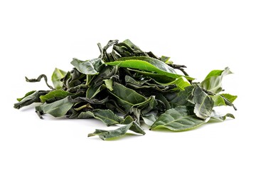 Wall Mural - Oolong tea with dry leaves. Vivid green Camellia sinensis. Generative Ai