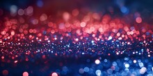 A Sparkling Sea Of Abstract Bokeh Lights In A Harmonious Blend Of Red And Blue Hues