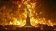 © Katrin_Primak - statue of liberty on fire