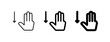 © Totto House - Editable three fingers swipe down vector icon. Part of a big icon set family. Perfect for web and app interfaces, presentations, infographics, etc