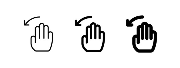 Wall Mural - Editable hand swipe left vector icon. Part of a big icon set family. Perfect for web and app interfaces, presentations, infographics, etc