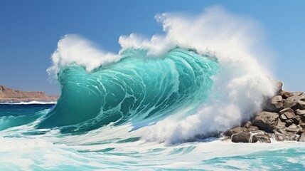 Wall Mural - towering waves UHD Wallpaper