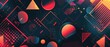 © muhamad - abstract dark background illustration with geometric graphic elements design art work banner presentation template invitation